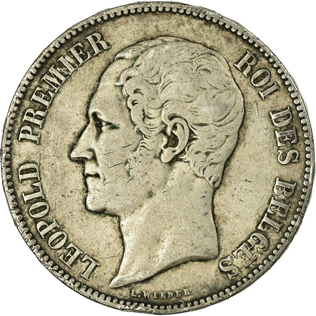 Monnaie, Belgique, Leopold I, 5 Francs, 5 Frank, 1851, TB+, Argent, KM:17