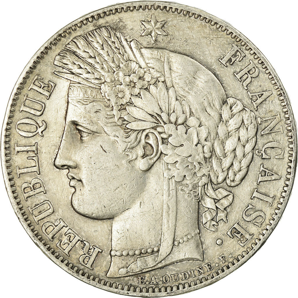 Münze, Frankreich, Cérès, 5 Francs, 1849, Paris, SS, Silber, KM:761.1
