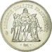 Monnaie, France, Hercule, 50 Francs, 1974, Paris, Tranche fautée, SUP, Argent