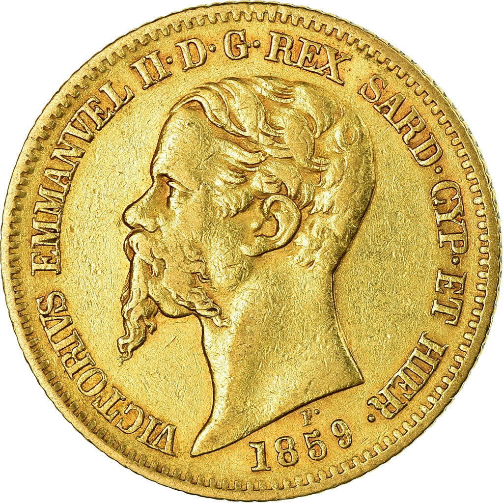 Moneda, Estados italianos, SARDINIA, Vittorio Emanuele II, 20 Lire, 1859