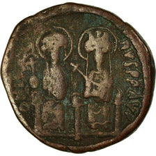 Münze, Justin II, Follis, 571-572, Constantinople, S, Kupfer, Sear:360