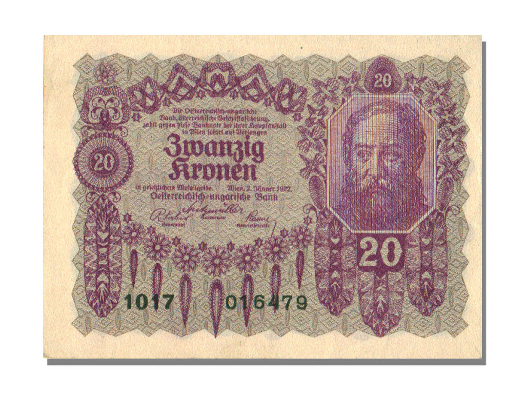 Austria, 20 Kronen, 1922, KM #76, 1922-01-02, UNC(65-70), 016479