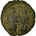Coin, Justin II, Half Follis, 565-578 AD, Constantinople, VF(20-25), Copper