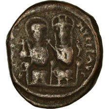 Monnaie, Justin II, Follis, 577-578, Nicomédie, TB, Cuivre, Sear:369
