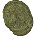 Monnaie, Justin II, Follis, 574-575, Cyzique, TB, Cuivre, Sear:372