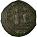 Moneda, Justin II, Half Follis, 575-576, Kyzikos, BC+, Cobre, Sear:373