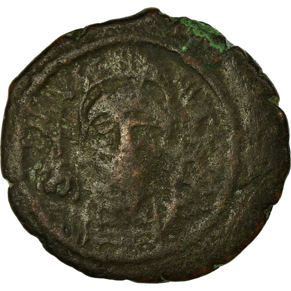 Moeda, Justin II, Half Follis, 565-566, Antioch, VF(20-25), Cobre, Sear:380