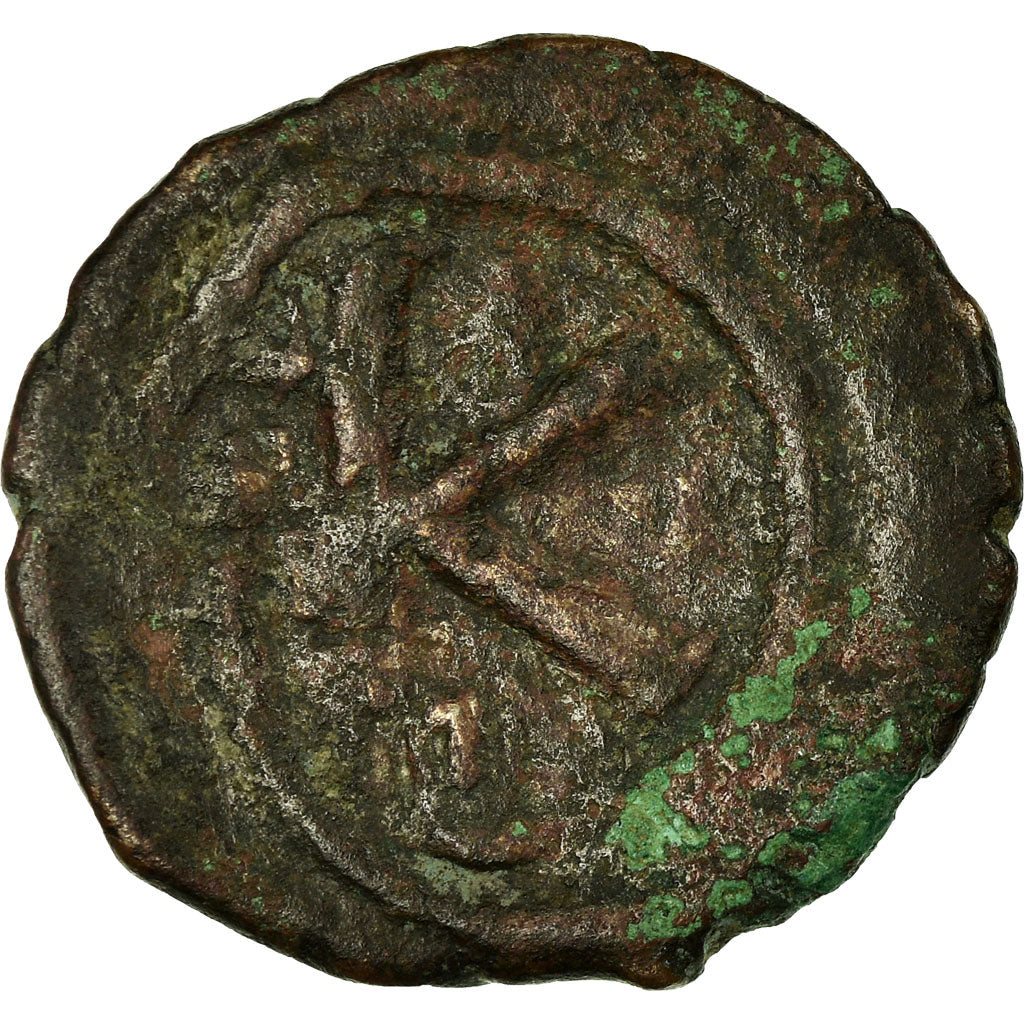 Moeda, Justin II, Half Follis, 565-566, Antioch, VF(20-25), Cobre, Sear:380