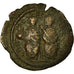 Monnaie, Justin II, Demi-Follis, 565-572, Rome, Très rare, TB+, Cuivre