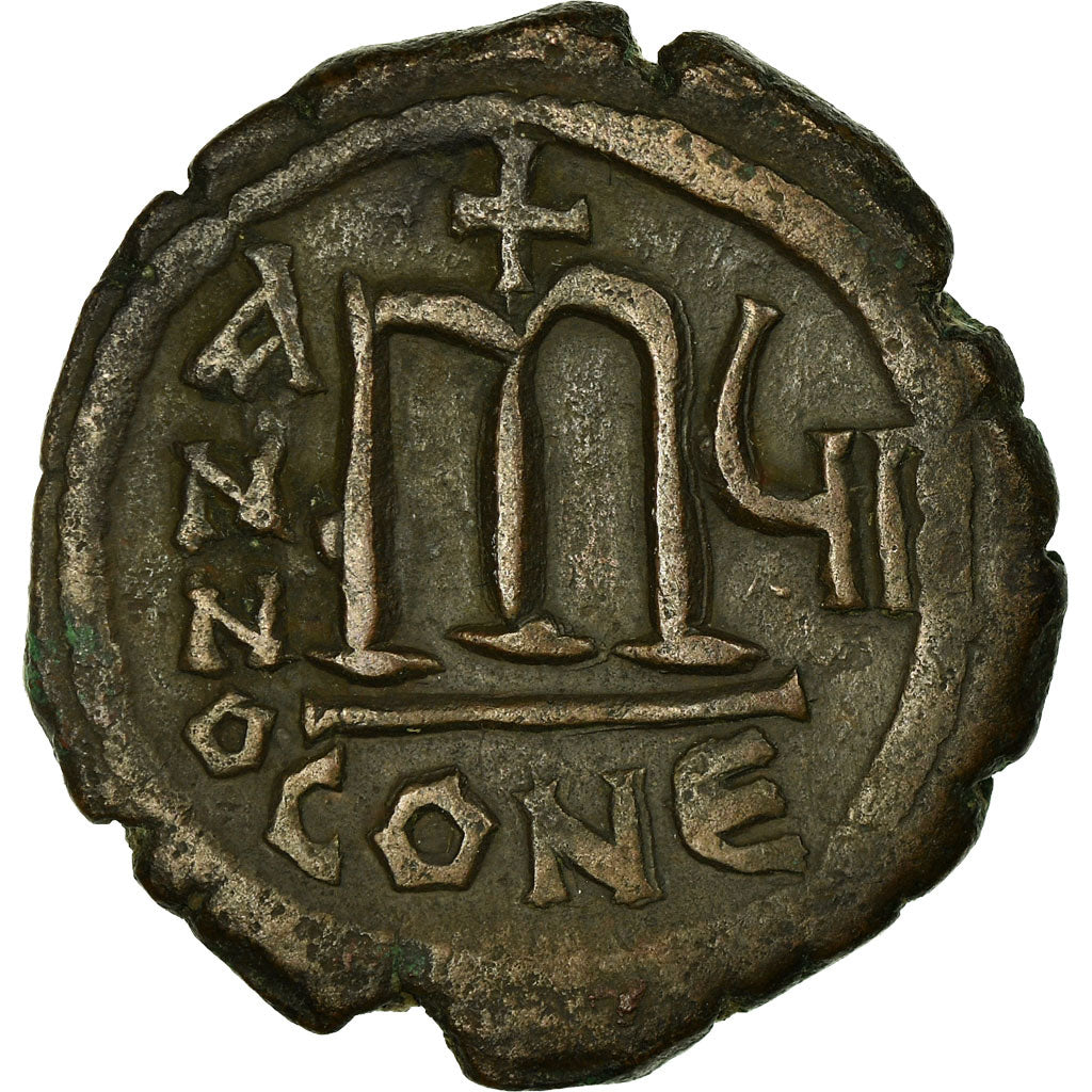 Moneta, Tiberius II Constantine, Follis, 581-582, Constantinople, BB, Rame