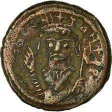 Moneta, Tiberius II Constantine, Follis, 580-581, Nicomedia, MB+, Rame, Sear:441