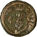 Moneta, Tiberius II Constantine, Follis, 580-581, Nicomedia, MB+, Rame, Sear:441