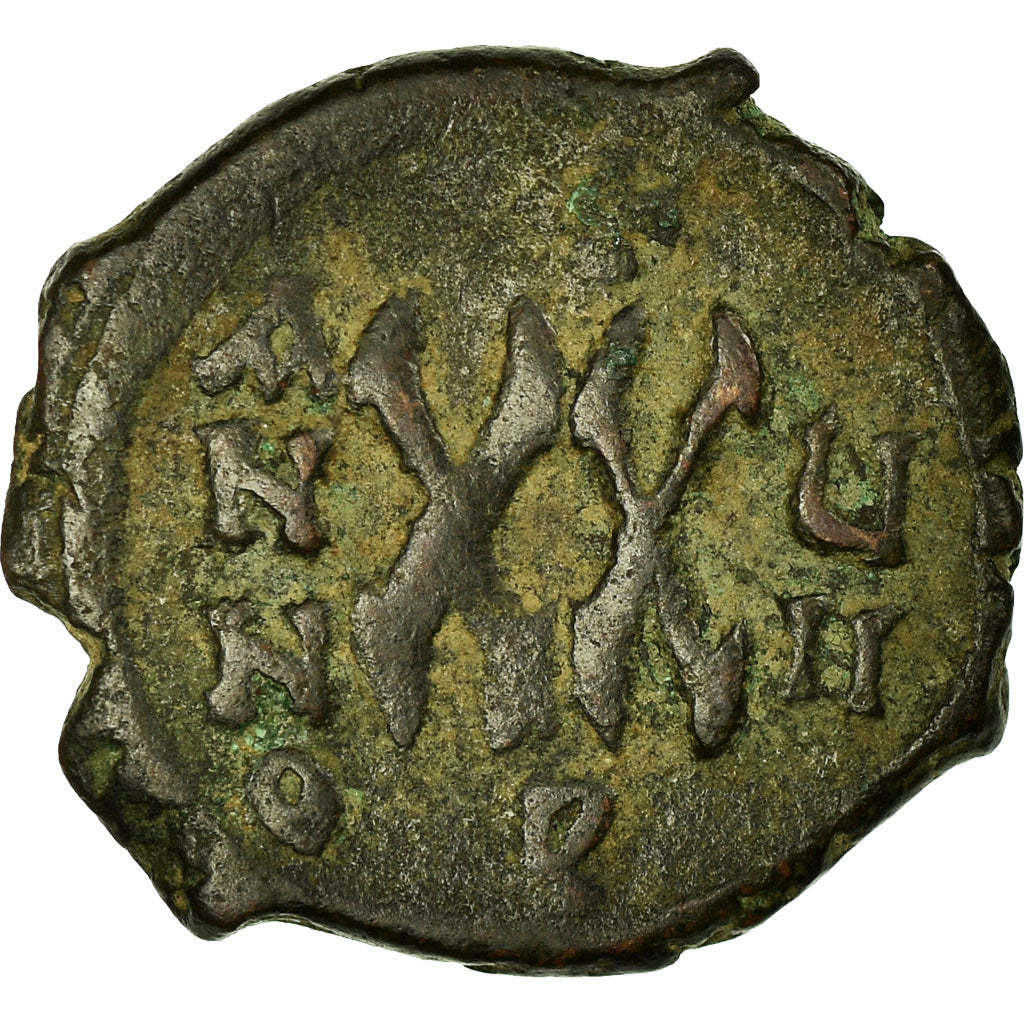 Münze, Tiberius II Constantine, Half Follis, 581-582, Antioch, S+, Kupfer