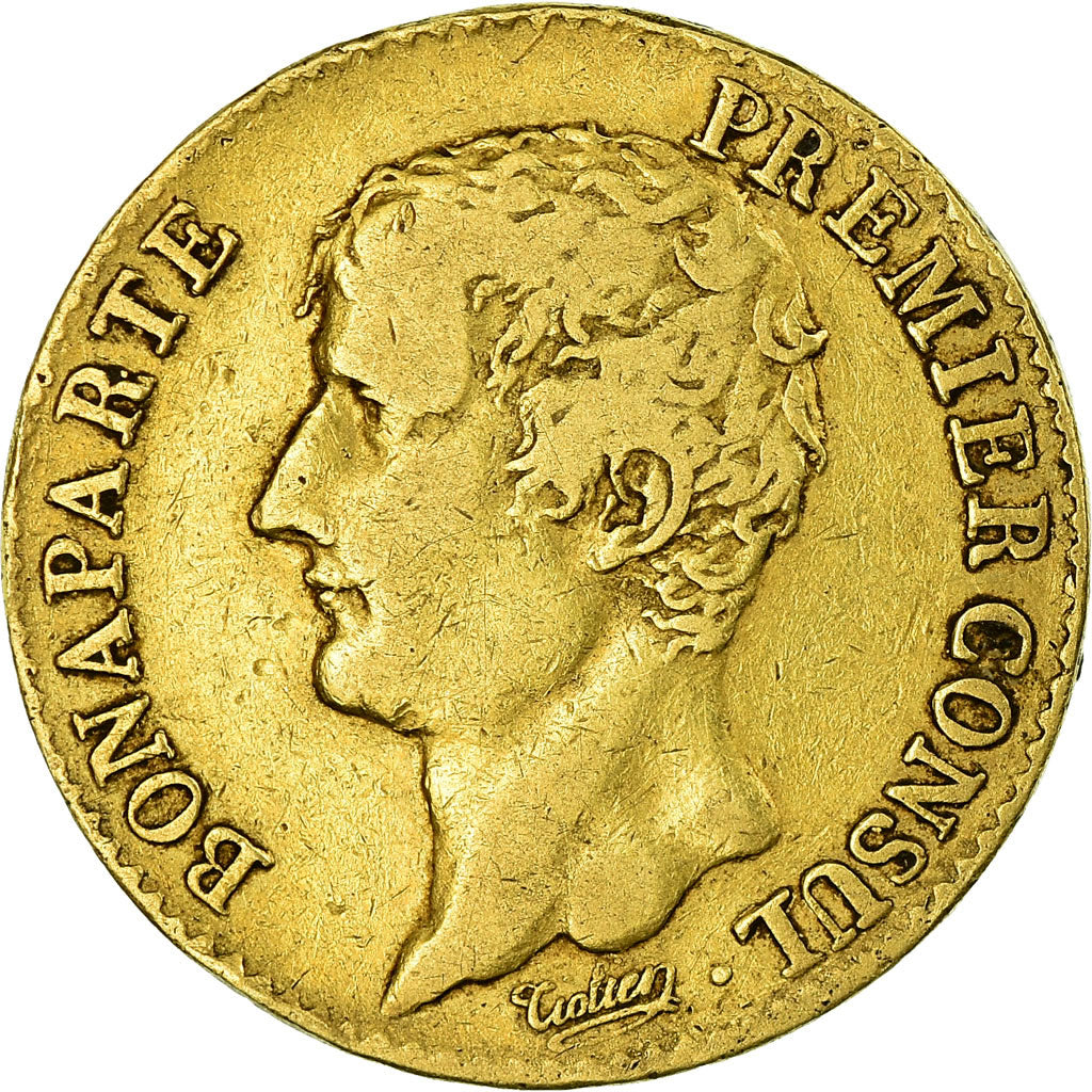 Moeda, França, Napoléon I, 20 Francs, An 12 (1804), Paris, VF(30-35), Dourado