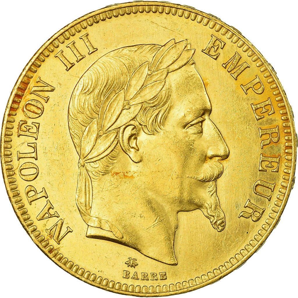 Moneda, Francia, Napoleon III, 100 Francs, 1869, Paris, EBC, Oro, KM:802.1