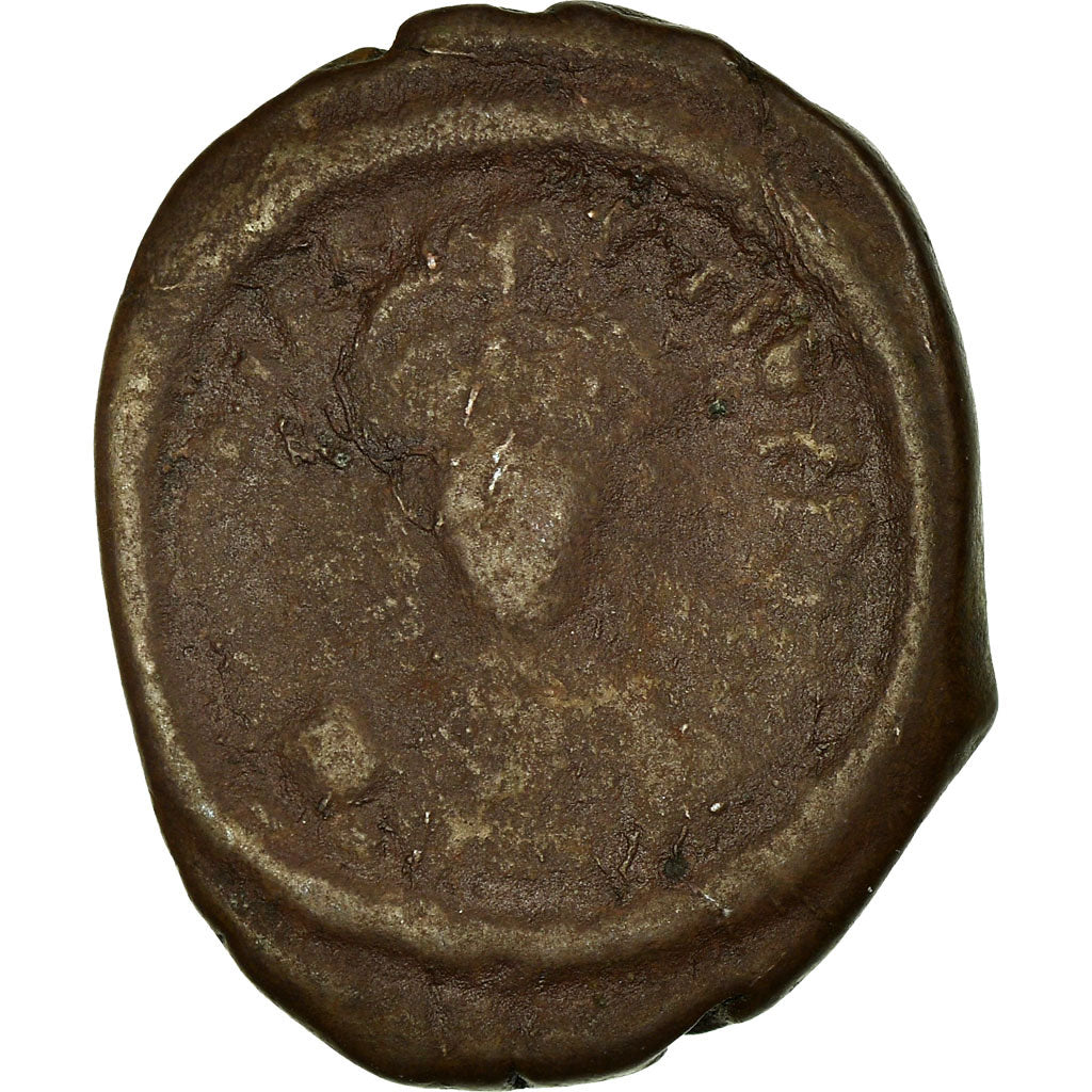 Coin, Maurice Tiberius, Half Follis, 590-591, Thessalonica, F(12-15), Copper