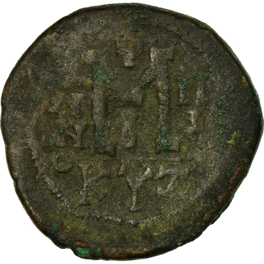 Coin, Maurice Tiberius, Follis, 585-586, Kyzikos, VF(20-25), Copper, Sear:518
