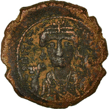 Coin, Maurice Tiberius, Half Follis, 583-584, Antioch, VF(30-35), Copper