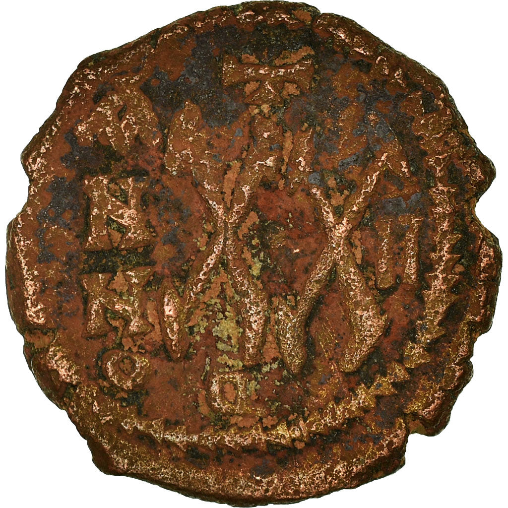 Coin, Maurice Tiberius, Half Follis, 583-584, Antioch, VF(30-35), Copper