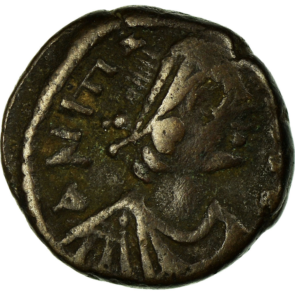 Moneta, Maurice Tiberius, 12 Nummi, 582-602, Alexandria, MB, Rame, Sear:545