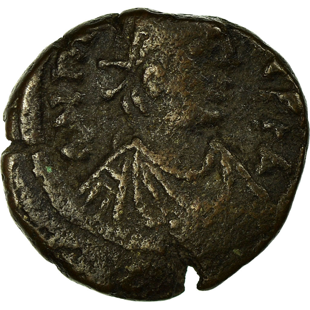 Moneta, Maurice Tiberius, 12 Nummi, 582-602, Alexandria, MB+, Rame, Sear:545