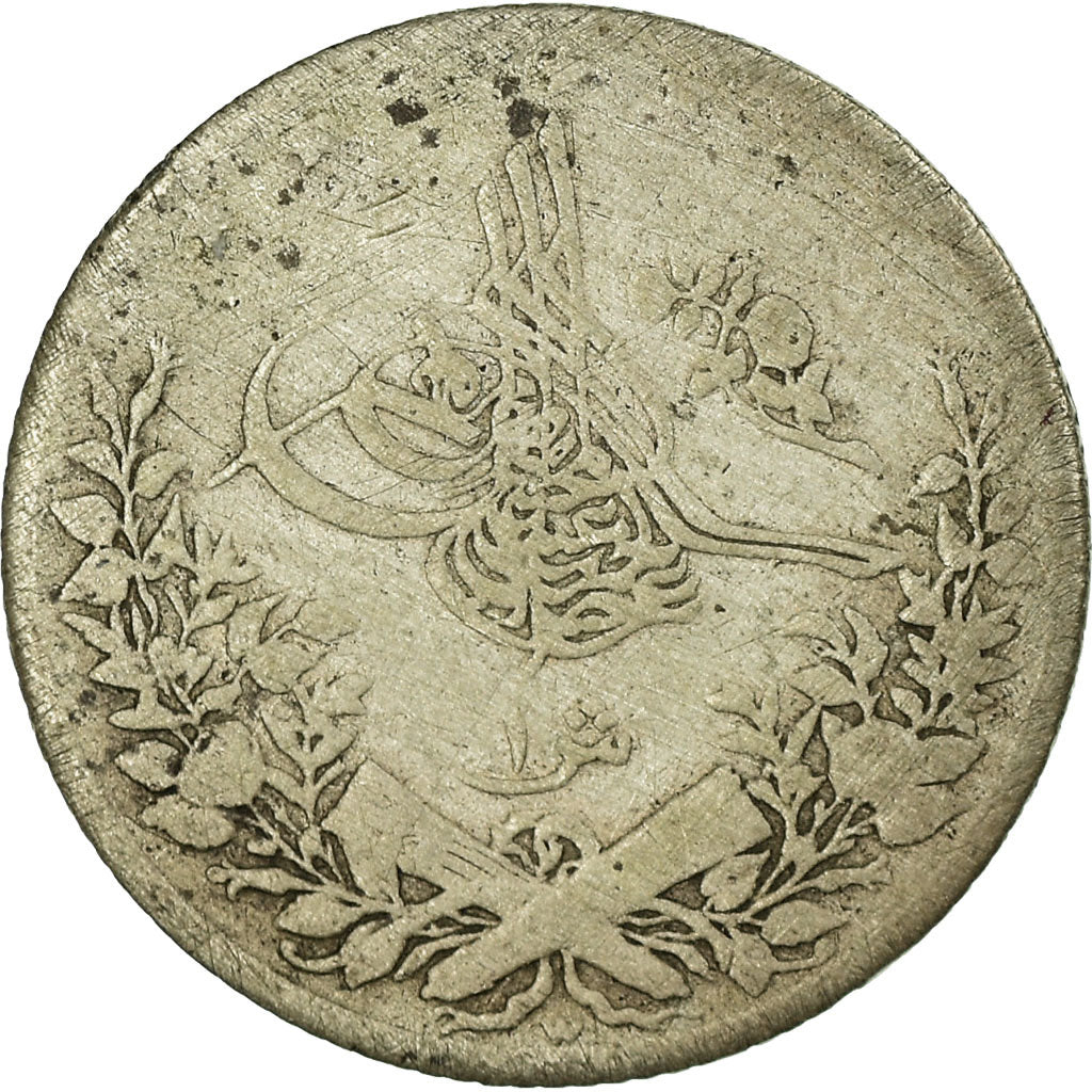 Moneta, Egipt, Abdul Hamid II, Qirsh, 1884 (AH 1293/10), Misr, EF(40-45)