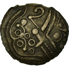Coin, Ambiani, Area of Amiens, Denarius, Rare, AU(55-58), Silver, Delestrée:--