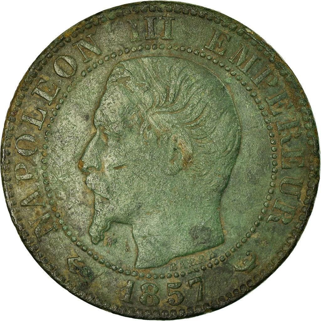 Coin, France, Napoleon III, 5 Centimes, 1857, Lille, Rare, VF(30-35), Bronze