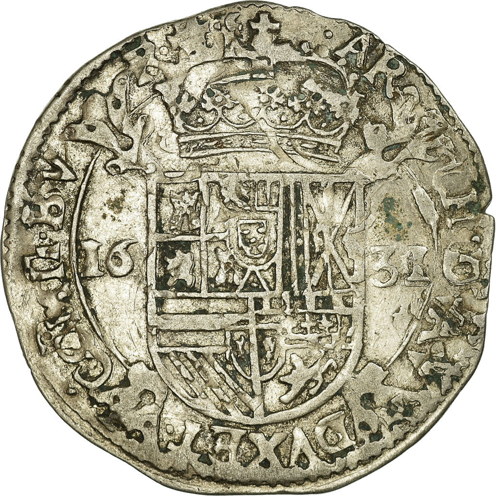 Munten, Frankrijk, Filip IV, Escalin, 1631/0, Dole, Double-strike, ZF+, Zilver