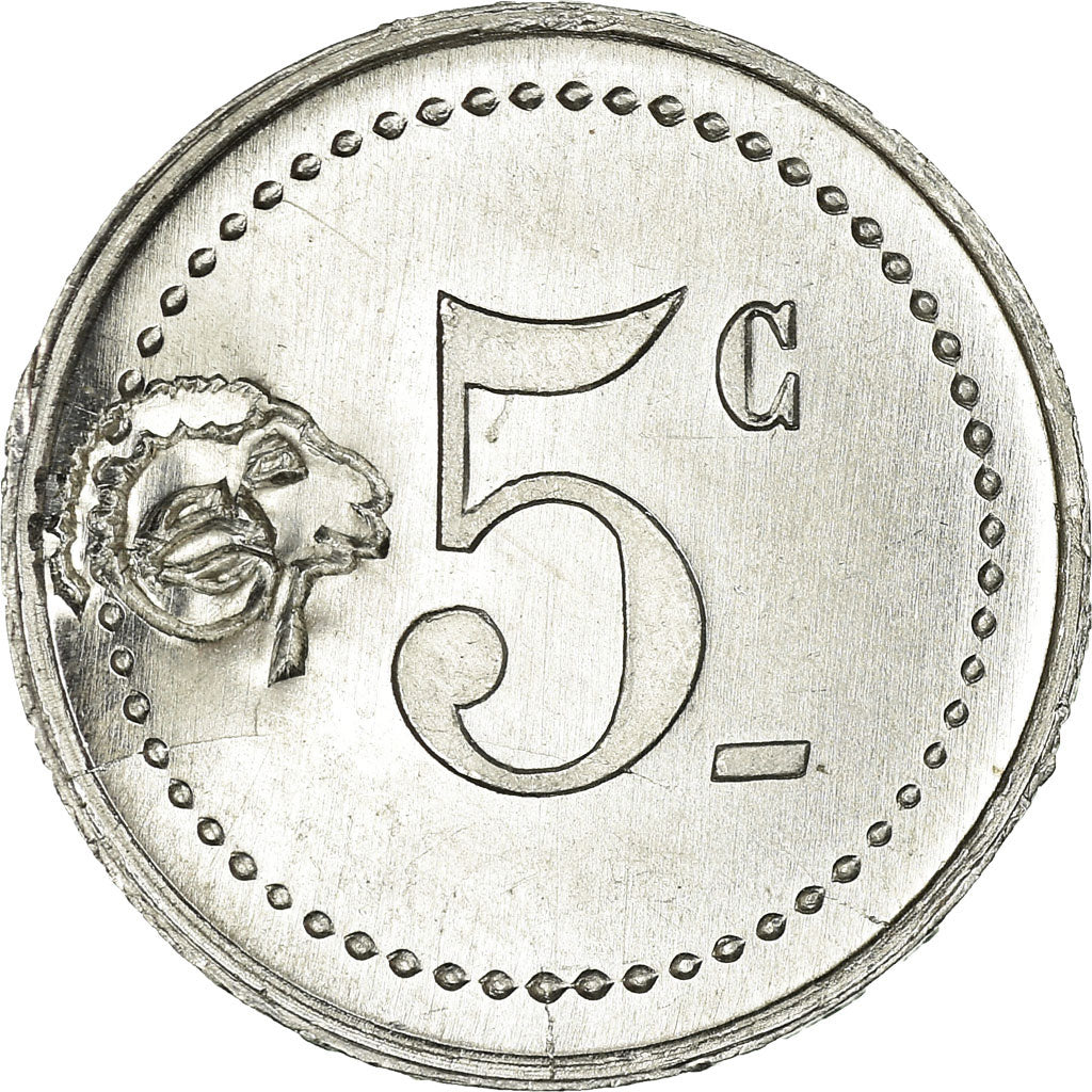 Moneta, Francia, Comité Municipal d'Alimentation, Saint-Mandé, 5 Centimes