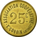 Moeda, França, Association Coopérative, Saint-Gobain, 25 Centimes, AU(55-58)