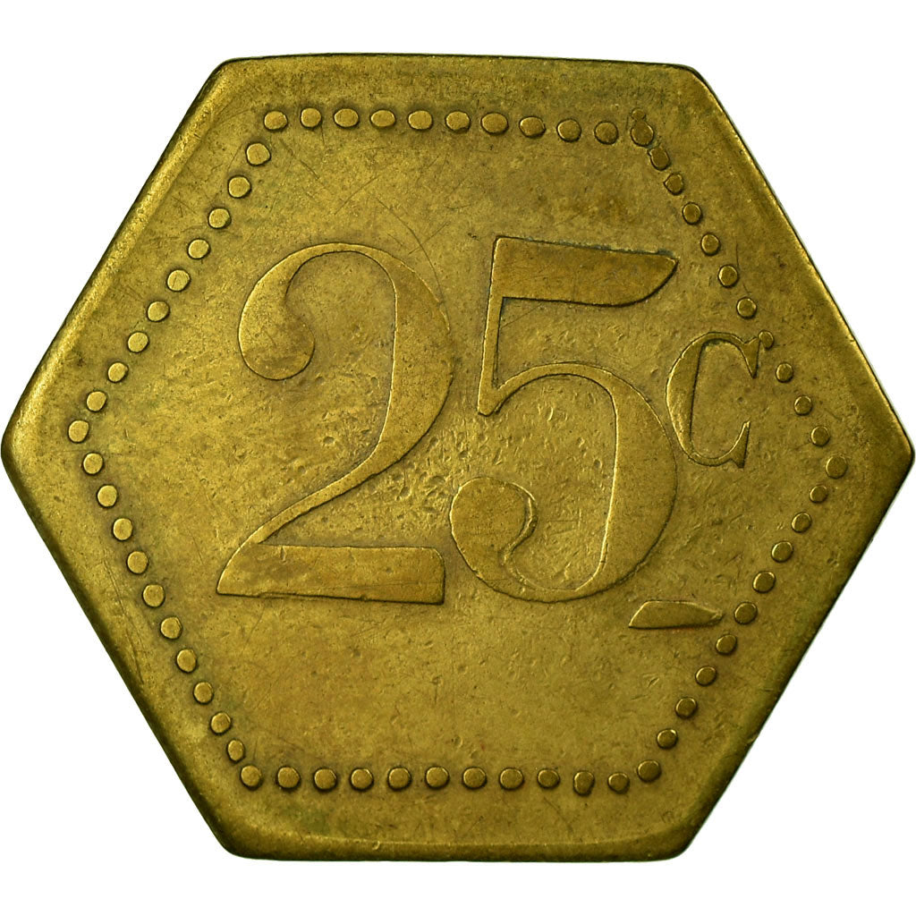 Moneta, Francia, Café du Débarcadère, Saint-Germain-en-Laye, 25 Centimes, BB