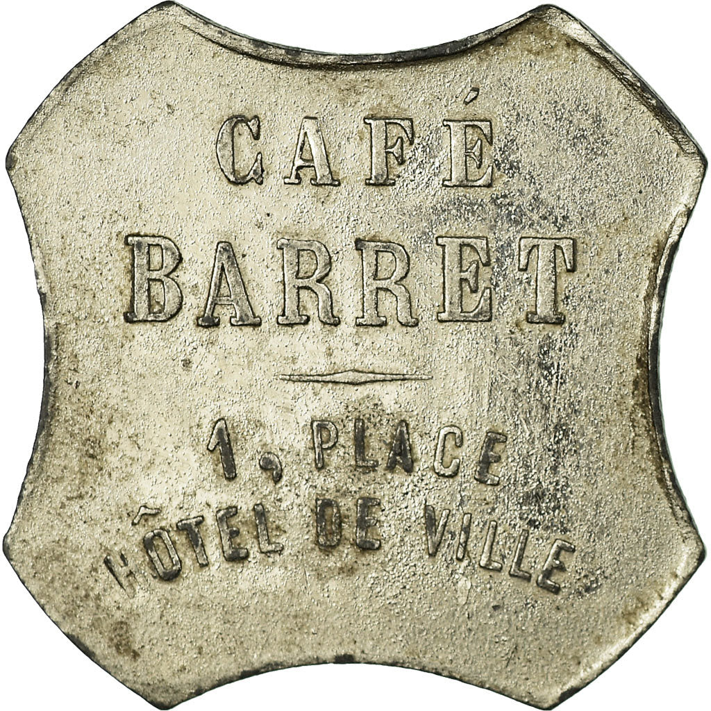 Münze, Frankreich, Café BARRET, Saint-Etienne, 15 Centimes, SS+, Nickel plated