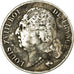 Moneda, Francia, Louis XVIII, Franc, 1824, Lille, BC+, Plata, KM:709.12