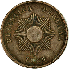 Münze, Peru, 2 Centavos, 1936, SS, Copper Or Bronze, KM:212.1