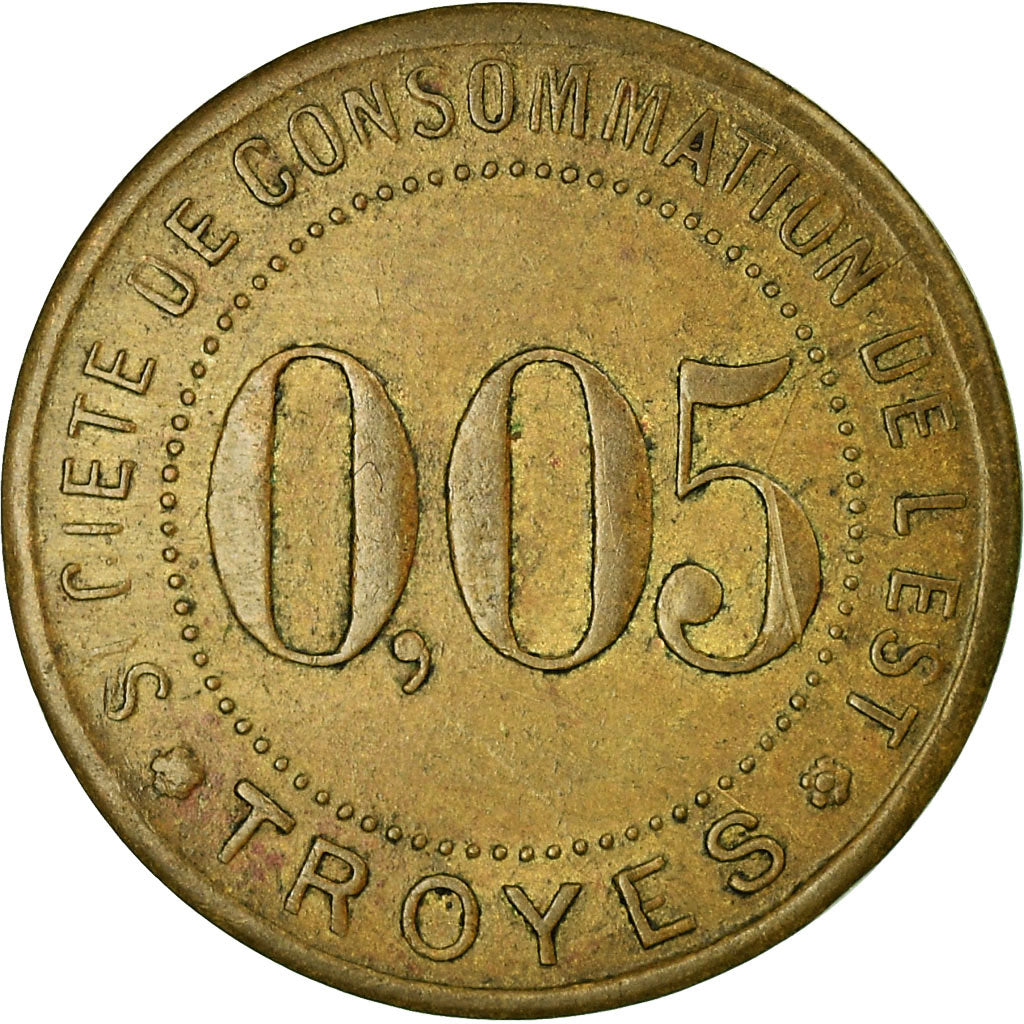 Moneta, Francja, Société de Consommation de l'Est, Troyes, 5 Centimes