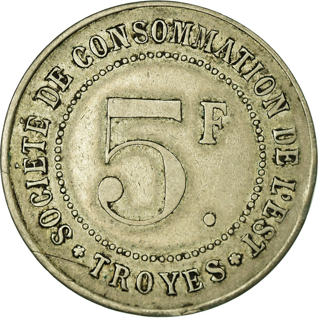 Moneta, Francia, Société de Consommation de l'Est, Troyes, 5 Francs, BB