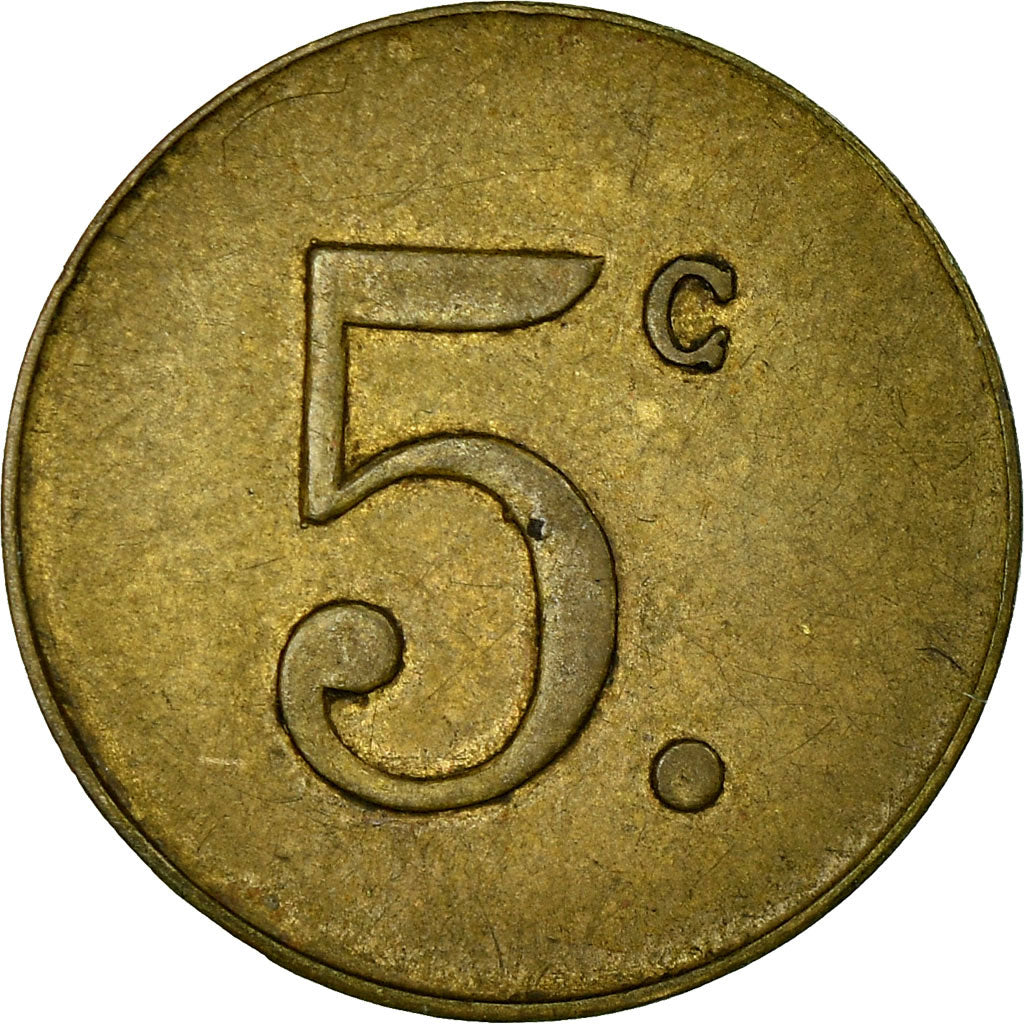Monnaie, France, Société Civile de Consommation, Trignac, 5 Centimes, TTB+