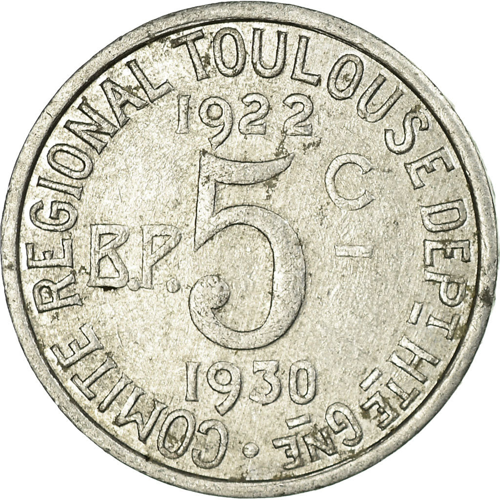 Moneta, Francia, Union Latine, Comité Régional, Toulouse, 5 Centimes