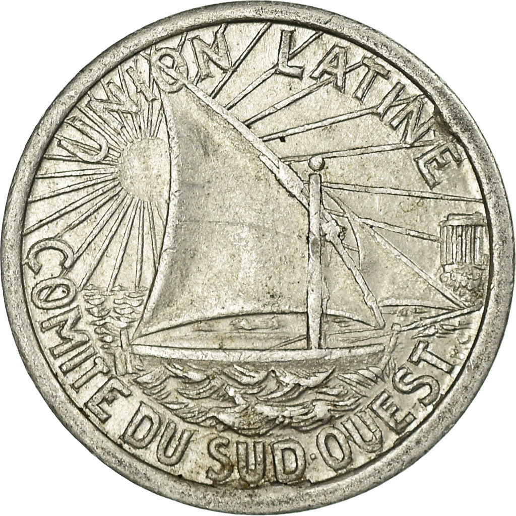 Monnaie, France, Union Latine, Comité du Sud-Ouest, Toulouse, 5 Centimes