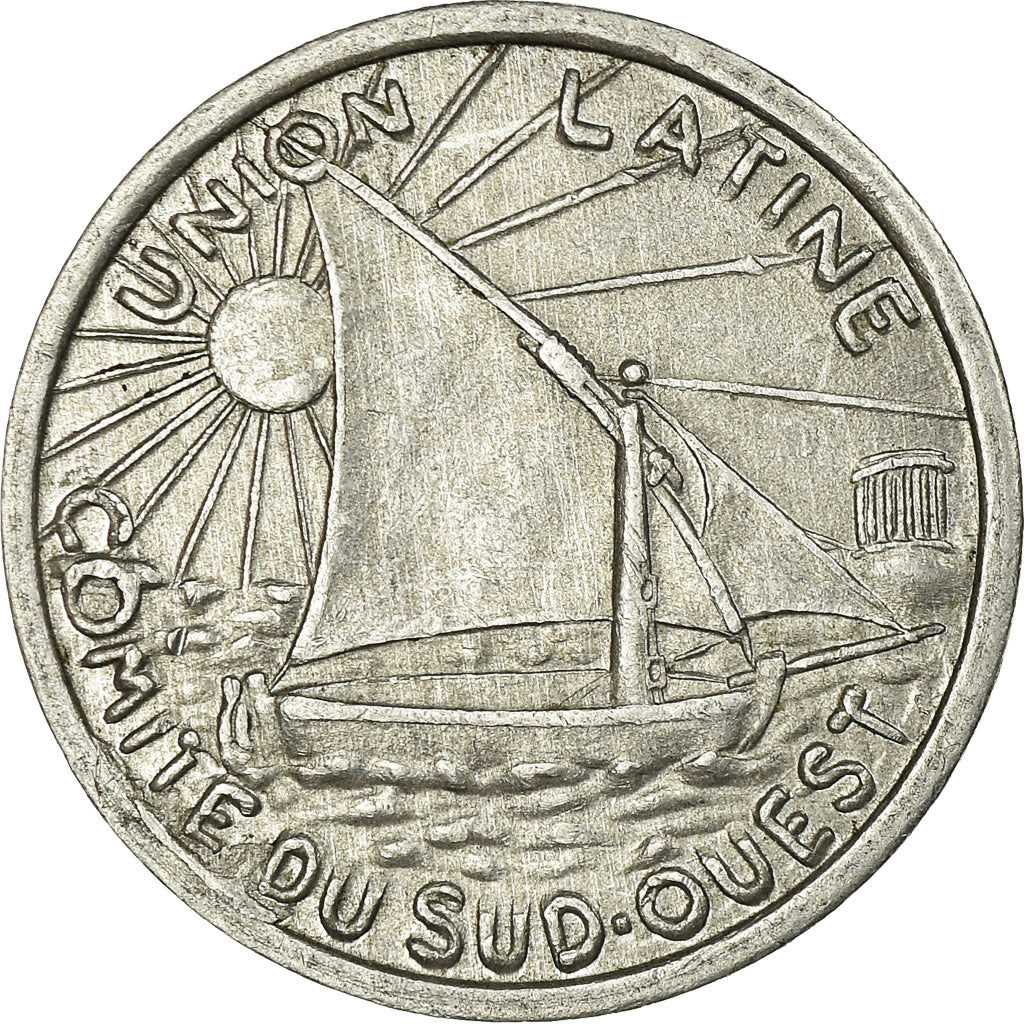 Münze, Frankreich, Union Latine, Comité du Sud-Ouest, Toulouse, 10 Centimes