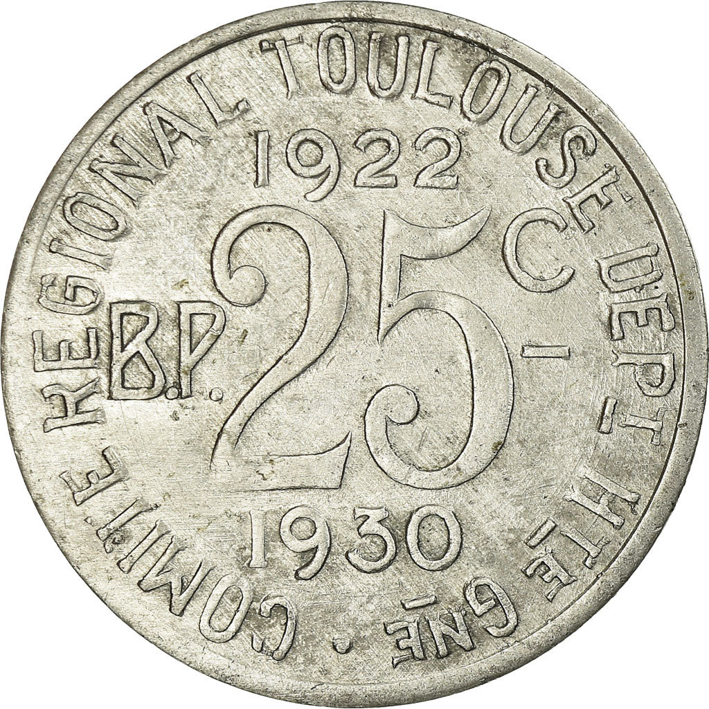 Coin, France, Union Latine, Comité du Sud-Ouest, Toulouse, 25 Centimes