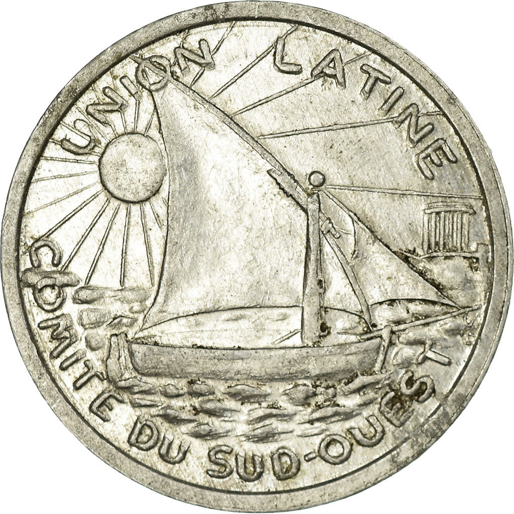 Monnaie, France, Union Latine, Comité du Sud-Ouest, Toulouse, 25 Centimes