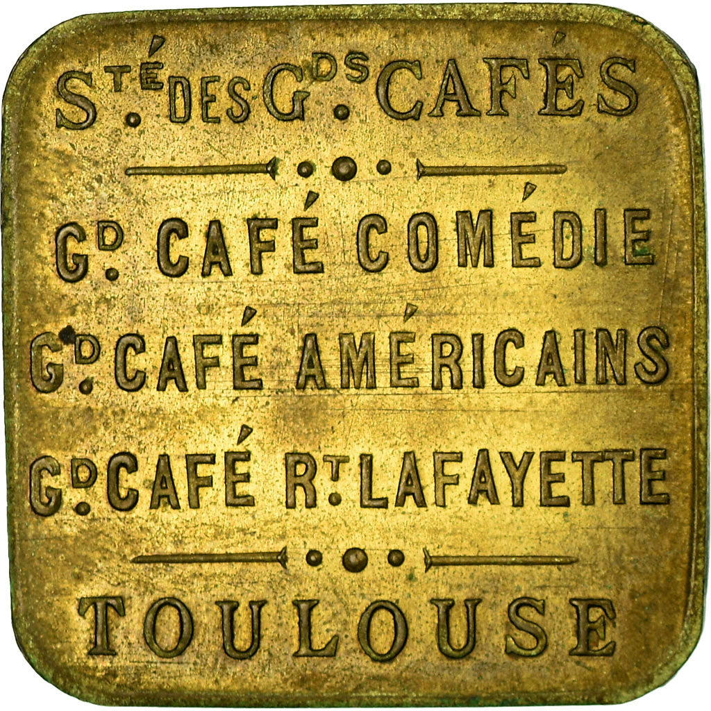 Moneta, Francia, Société des Grands Cafés, Toulouse, 5 Centimes, SPL-