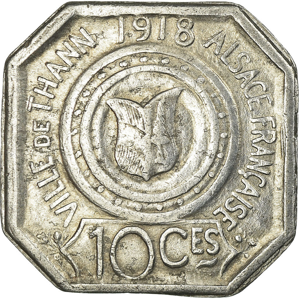 Monnaie, France, Ville de thann, Alsace Française, Thann, 10 Centimes, 1918