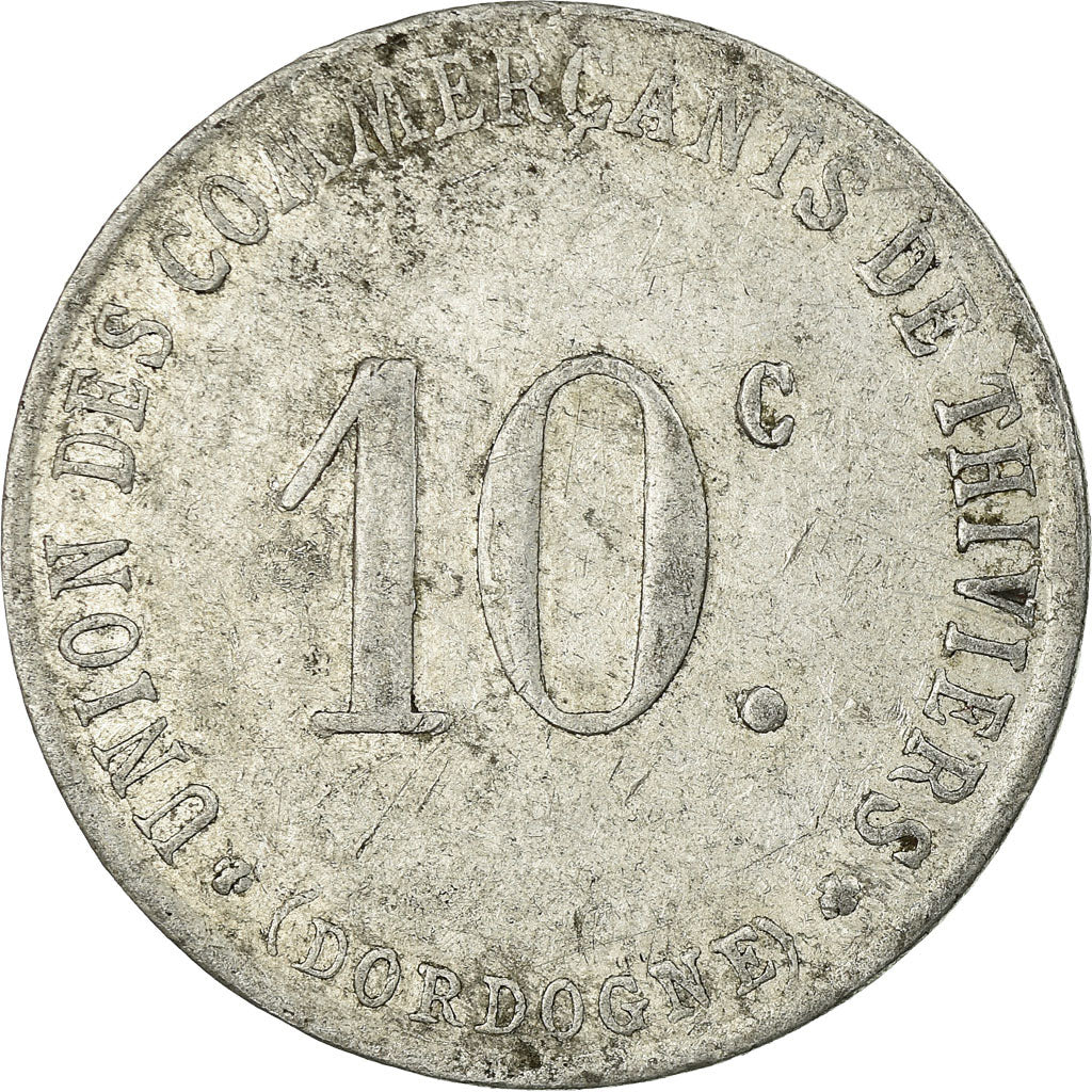 Moeda, França, Union des Commerçants, Thiviers, 10 Centimes, VF(30-35)