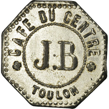 Monnaie, France, Café du Centre, J.B, Toulon, 40 Centimes, TTB, Zinc nickelé