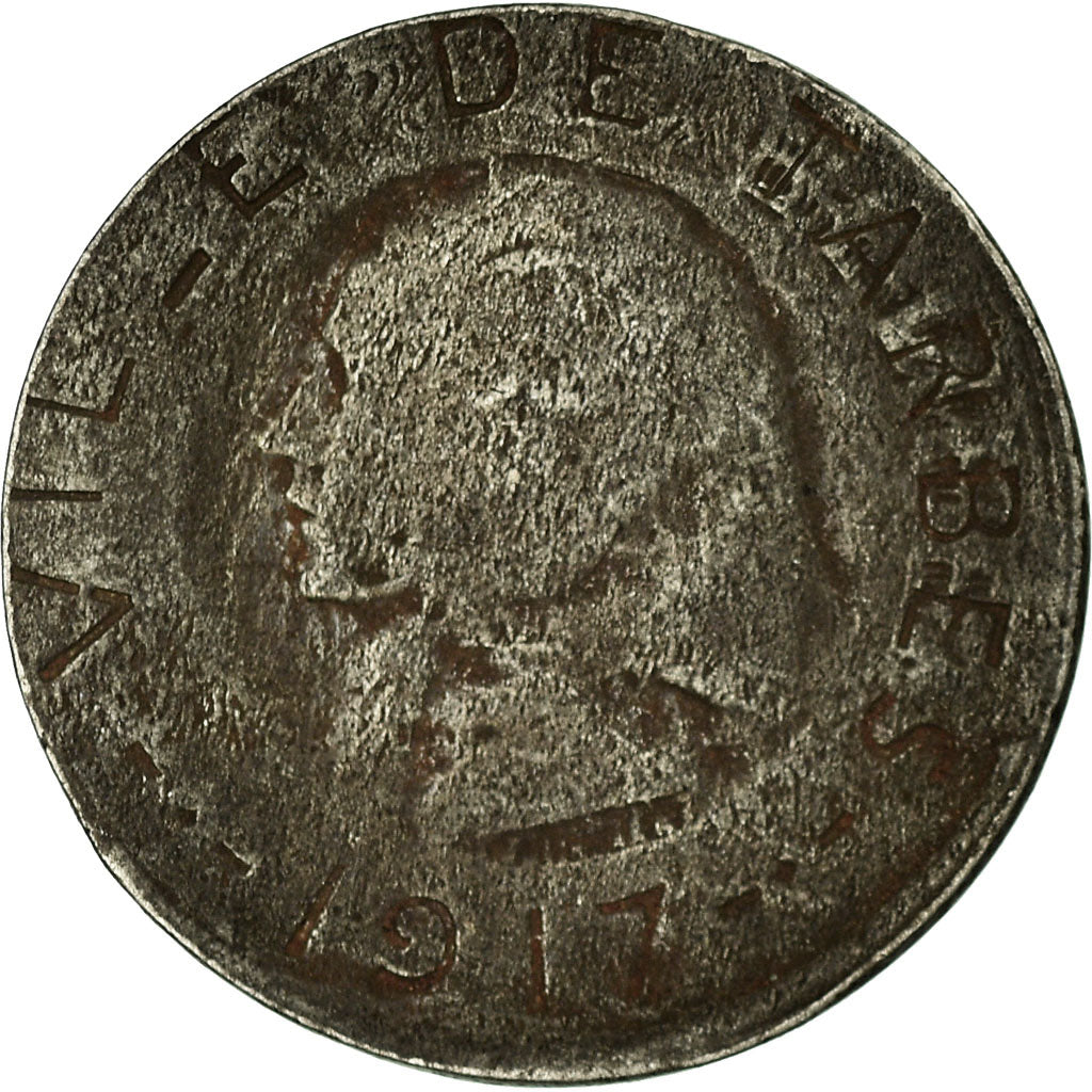 Monnaie, France, Ville de Tarbes, Tarbes, 5 Centimes, 1917, TB+, Iron, Elie:10.1