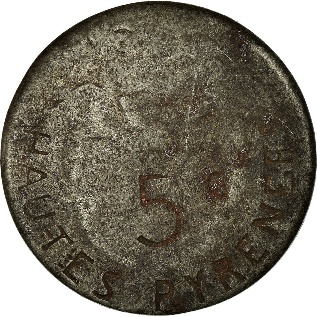 Monnaie, France, Ville de Tarbes, Tarbes, 5 Centimes, 1917, TB+, Iron, Elie:10.1
