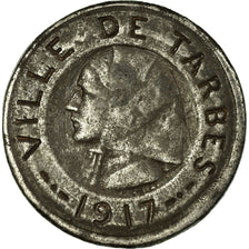 Monnaie, France, Ville de Tarbes, Tarbes, 10 Centimes, 1917, TTB, Iron